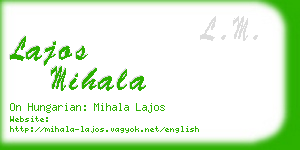 lajos mihala business card